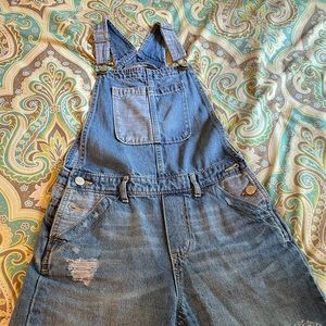 Girls extra large gap kids short overalls